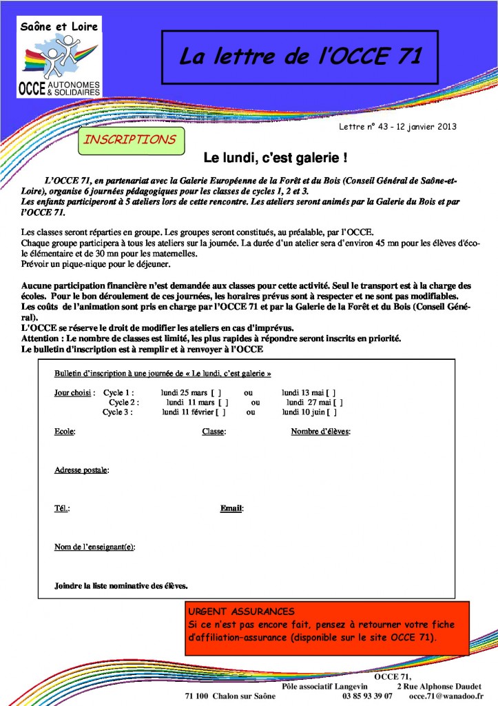 OCCE71 lettre n°44 - 6 Avril 2013 - Apprendre en jardinant - p2